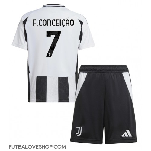 Dres Juventus Francisco Conceicao #7 Domáci pre deti 2024-25 Krátky Rukáv (+ trenírky)